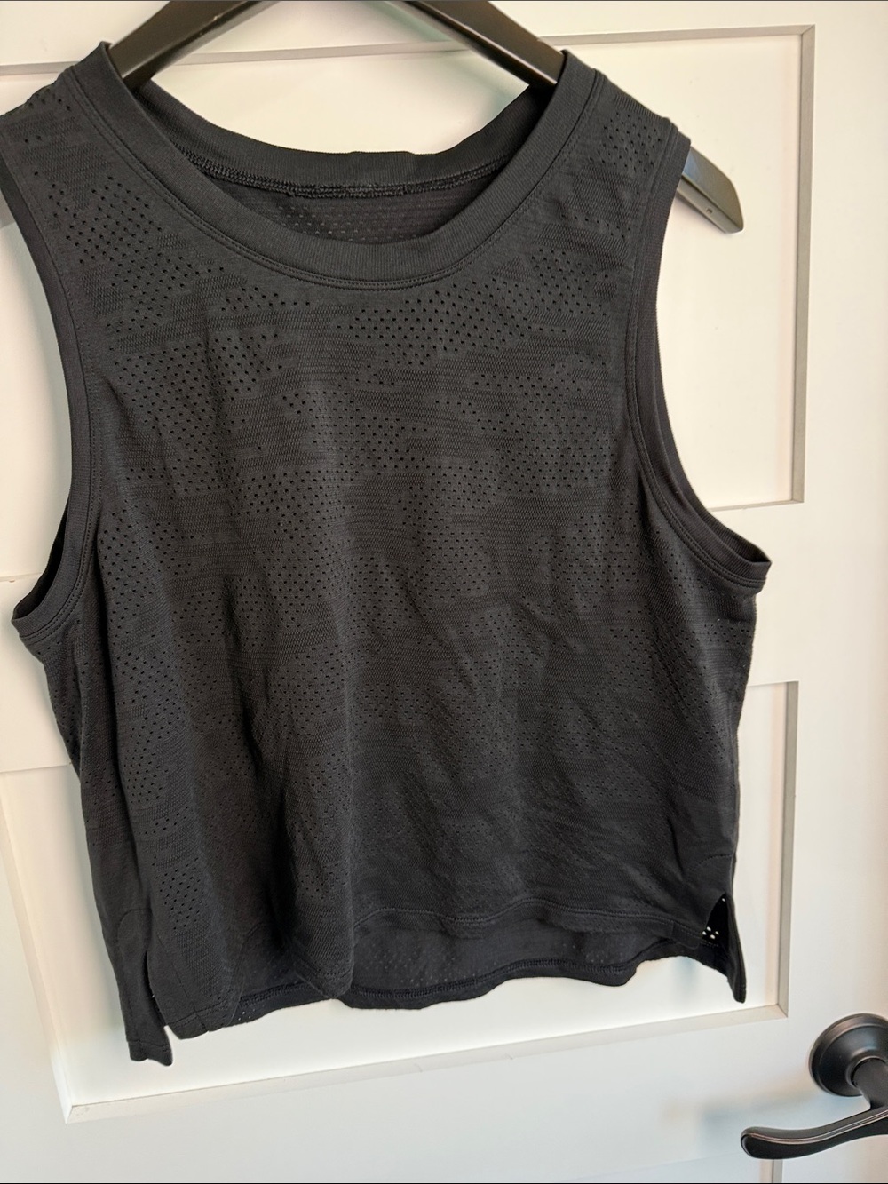 Lululemon Train To Be Tank *Camo Cropped Tank Top Dot Black Camo
